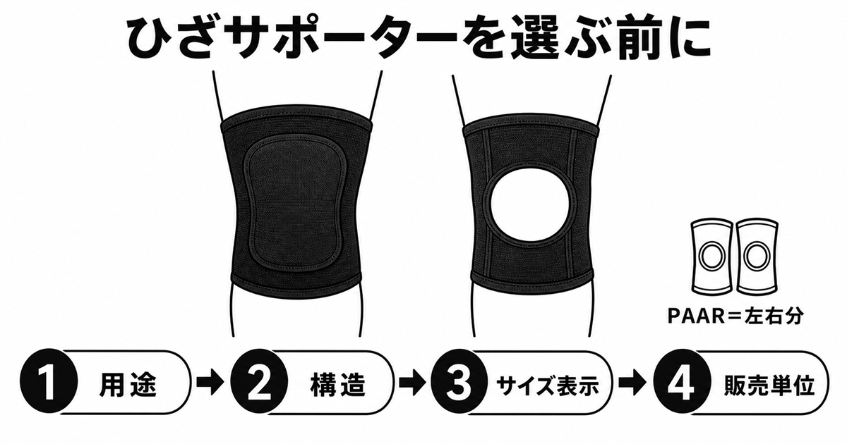 バレーボール用ひざサポーターは商品ページのどこを見て選ぶか